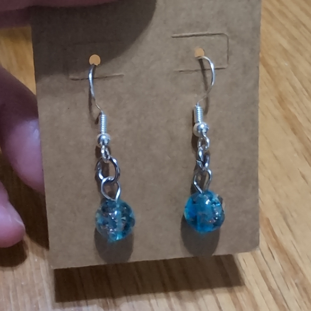 Elegant Blue Dangle Earrings